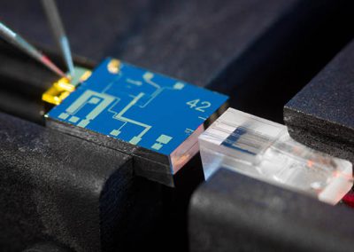 fiber array attachment to SiN chip