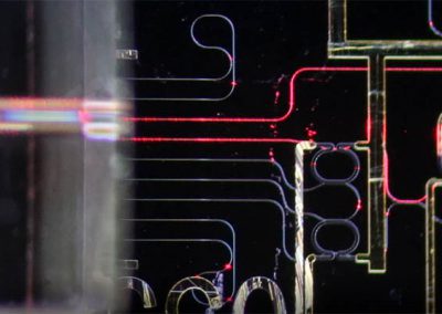 first light at fiber attachment active alignment