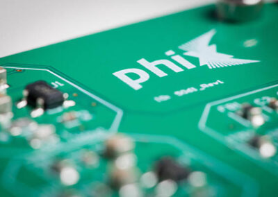 printed circuit board (PCB) designed by PHIX photonics assembly