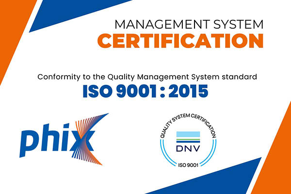 PHIX received ISO 9001 certification